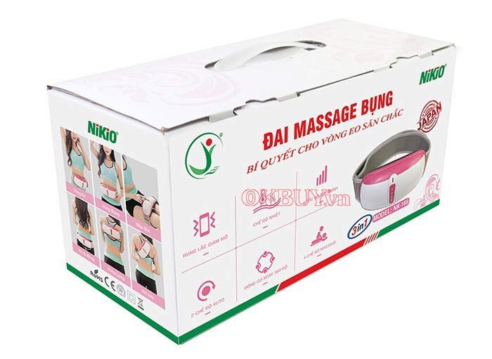 Hộp đựng đai massage bụng rung lắc Nikio NK-169DC