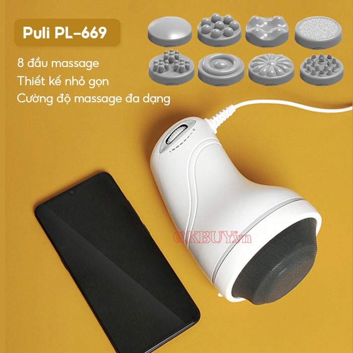 Đặc điểm máy massage bụng giảm béo cầm tay Puli PL-669