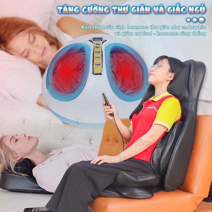 Combo ghế massage toàn thân Nikio NK-181 và máy massage chân Puli PL-909 tăng cường thư giãn và giấc ngủ sâu