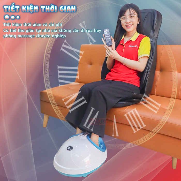 Combo ghế massage toàn thân Nikio NK-181 và máy massage chân Puli PL-909 tiết kiệm thời gian