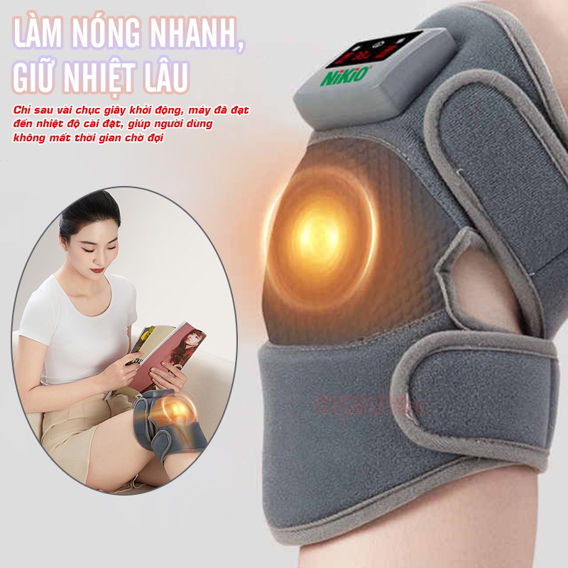 Máy massage đầu gối, khuỷu tay, vai làm nóng nhanh Nikio NK-185D