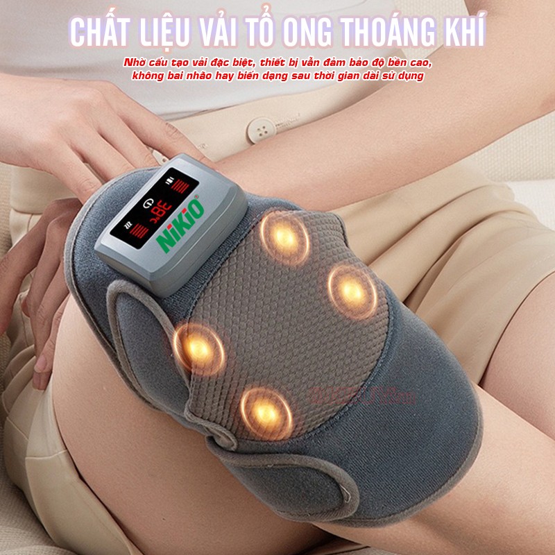 Máy massage đầu gối, khuỷu tay, vai với vải tổ ong Nikio NK-185D