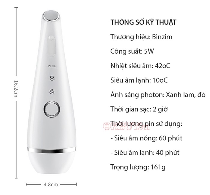 Máy massage mặt 2 đầu nóng lạnh Binzim BZ-0505
