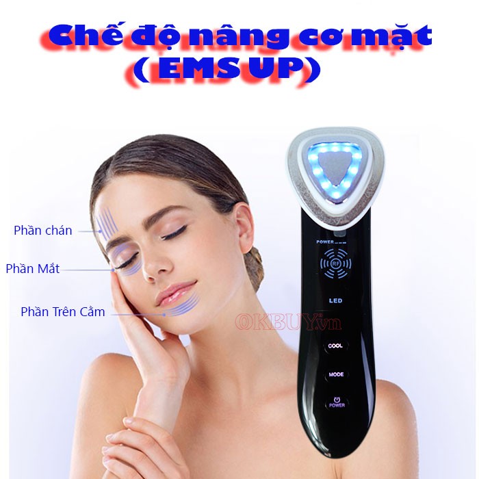 Máy massage mặt điện di RF