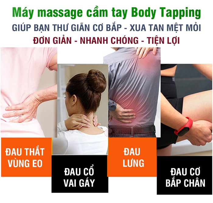 Máy massage cầm tay Lanaform Body Tapping LA110222
