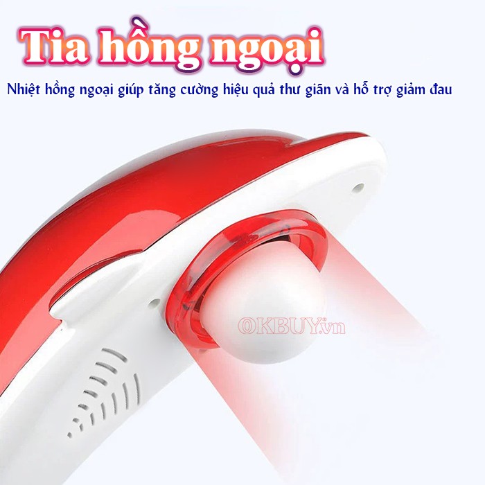 Máy massage cầm tay cá heo nhiệt hồng ngoại Puli PL-608B