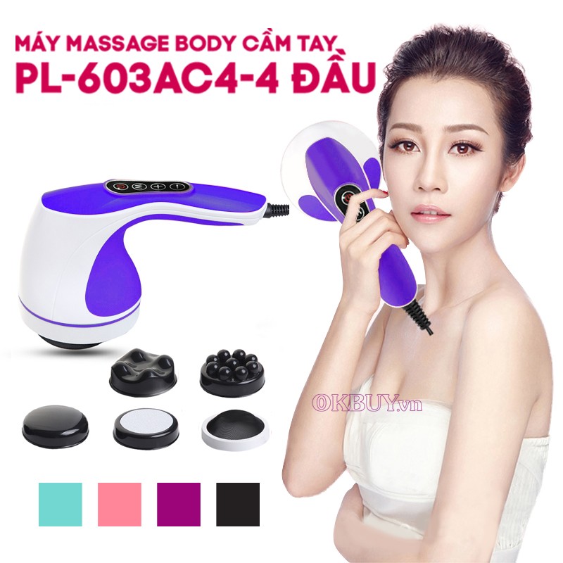 Máy massage body cầm tay Puli PL-603AC4 4 đầu