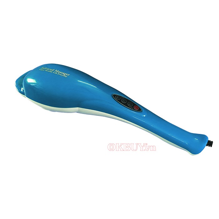 Máy massage cá heo cầm tay công nghệ massage rung Puli PL-606B màu xanh
