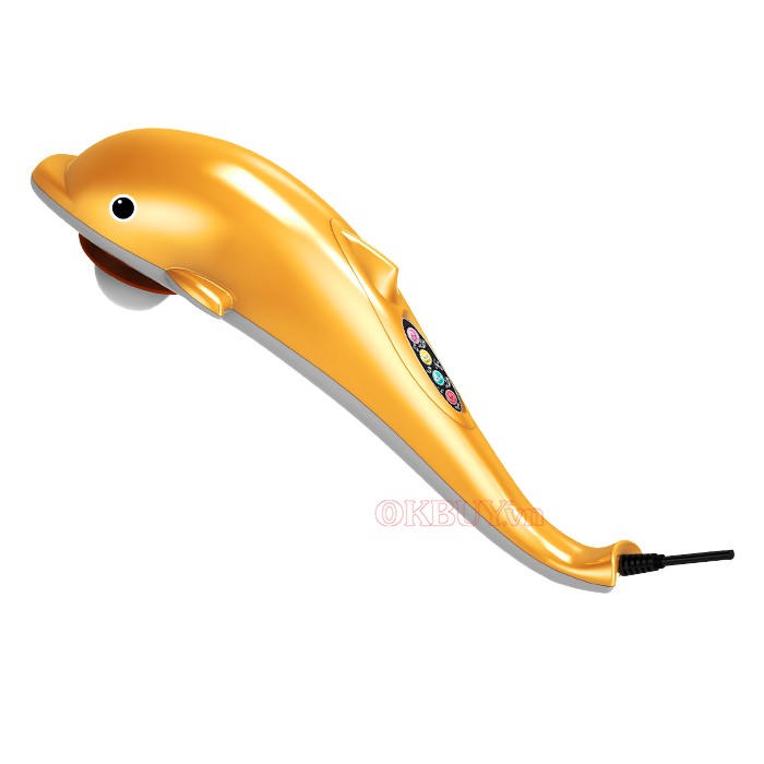 Máy massage cầm tay cá  heo màu vàng kiểu dáng nhỏ gọn Puli PL-608B