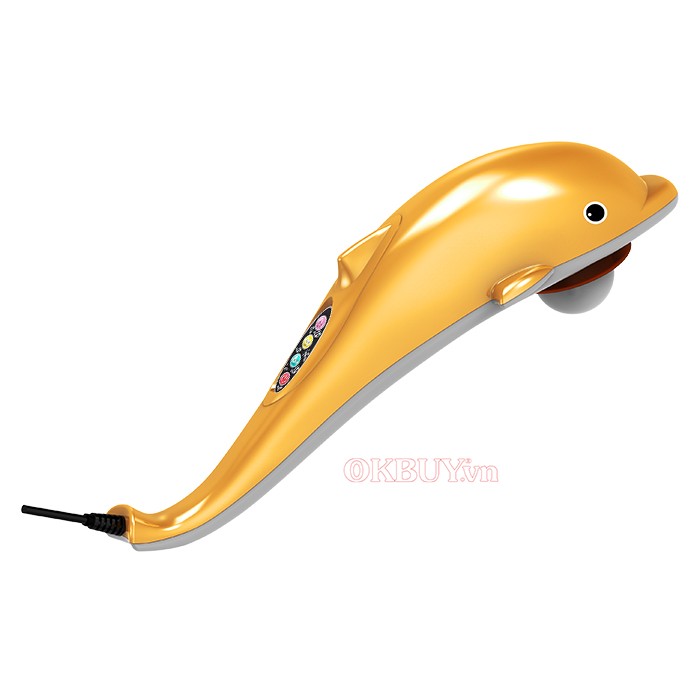 Máy massage cầm tay cá  heo màu vàng động cơ mạnh mẽ Puli PL-608B