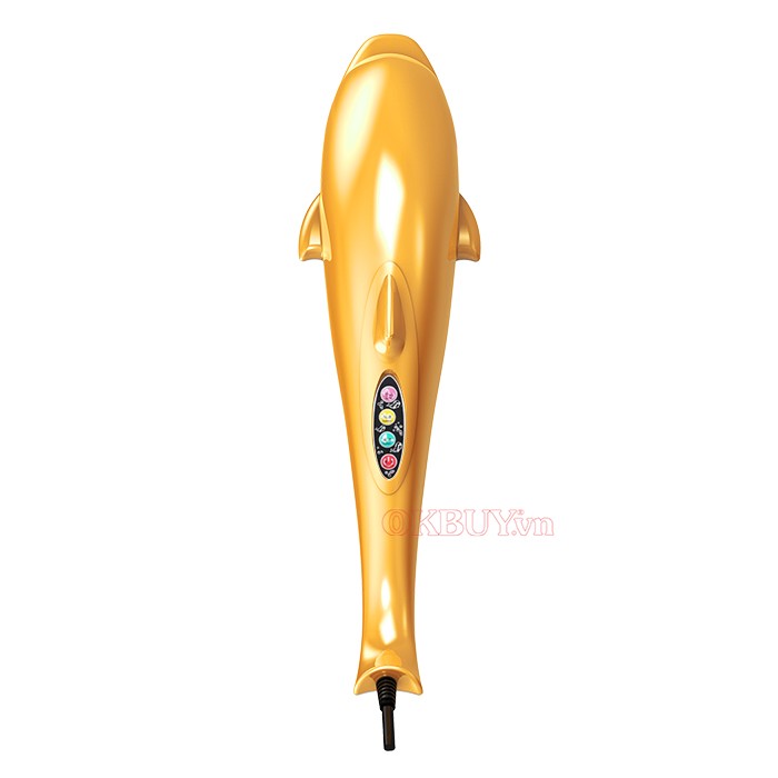 Máy massage cầm tay cá  heo màu vàng đèn hồng ngoại điều trị Puli PL-608B