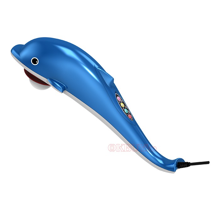 Máy massage cầm tay cá  heo màu xanh motor xịn nguyên chất Puli PL-608B