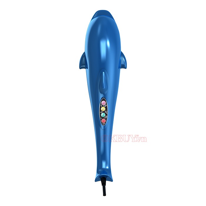 Máy massage cầm tay cá  heo màu xanh đèn hồng ngoại điều trị Puli PL-608B