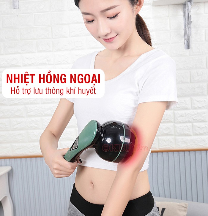 Máy massage cầm tay nhiệt hồng ngoại Puli PL-661DC4