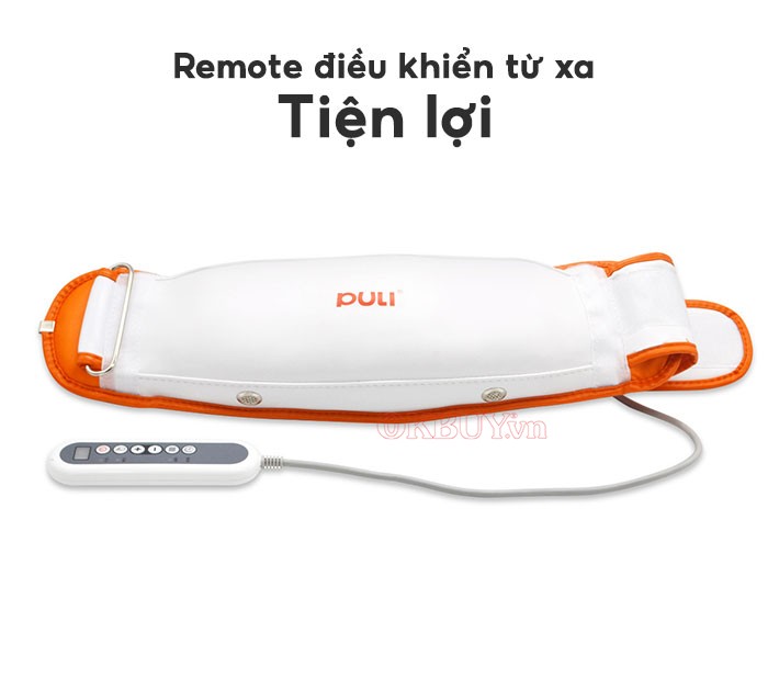 Máy massage giảm mỡ bụng cao cấp Puli PL-906 remote điều khiển tiện lợi