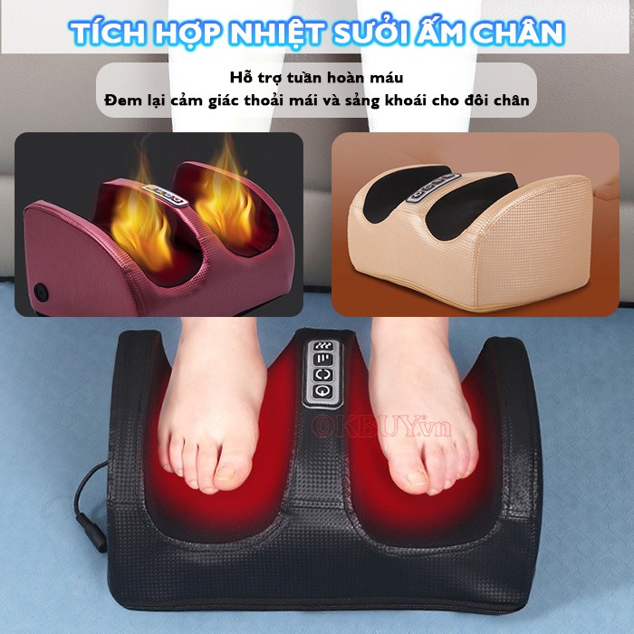 Máy massage lòng bàn chân tích hợp nhiệt sưởi ấm chân Nikio NK-182