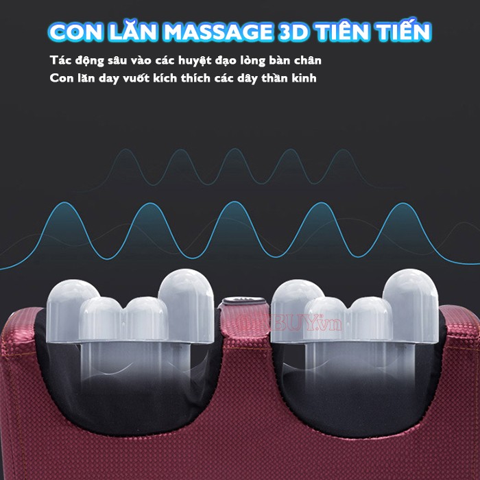 Máy massage lòng bàn chân con lăn massage 3D Nikio NK-182