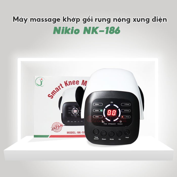 Máy massage khớp gối rung nóng xung điện kết hợp áp suất khí đa năng Nikio NK-186