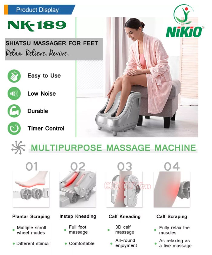 máy mát xa chân hồng ngoại Nikio NK-189