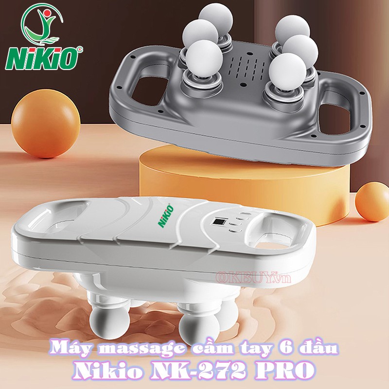 Máy massage cầm tay 6 đầu cao cấp Nikio NK-272-pro