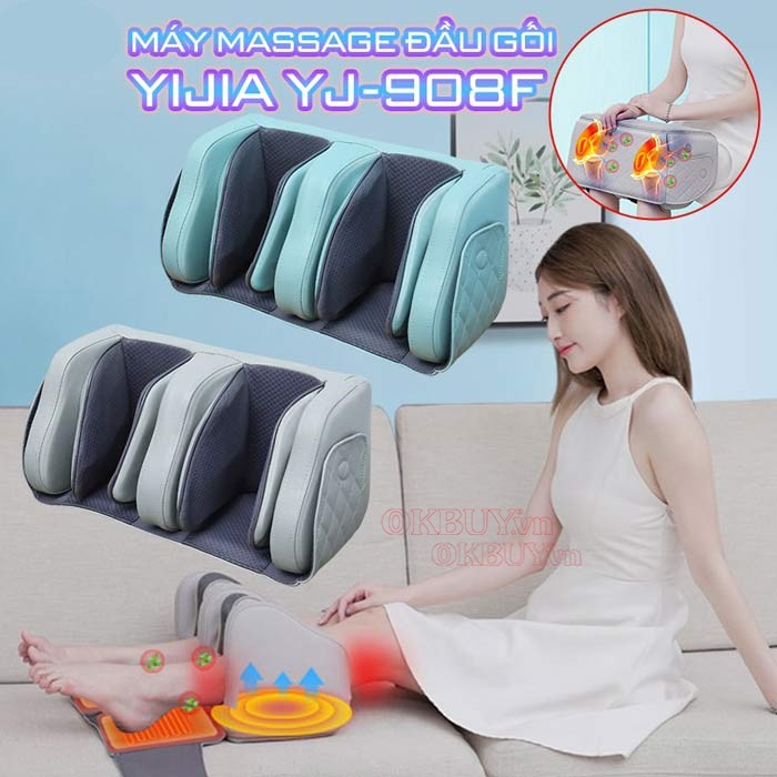 Máy massage đầu gối YIJIA YJ-908F - Công nghệ túi khí kết hợp rung nóng, pin sạc