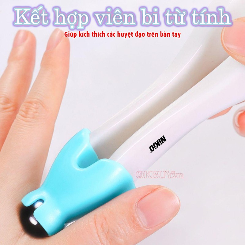 Con lăn massage ngón tay kết hợp viên bi từ tính Nikio NK-02C1