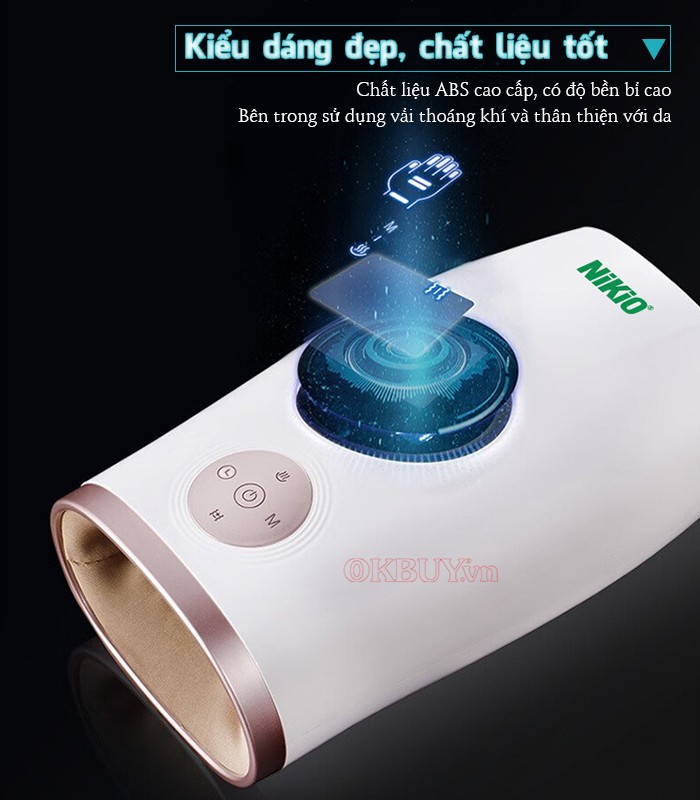 Máy massage bàn tay pin sạc kiểu dáng đẹp chất liệu tốt Nikio NK-330