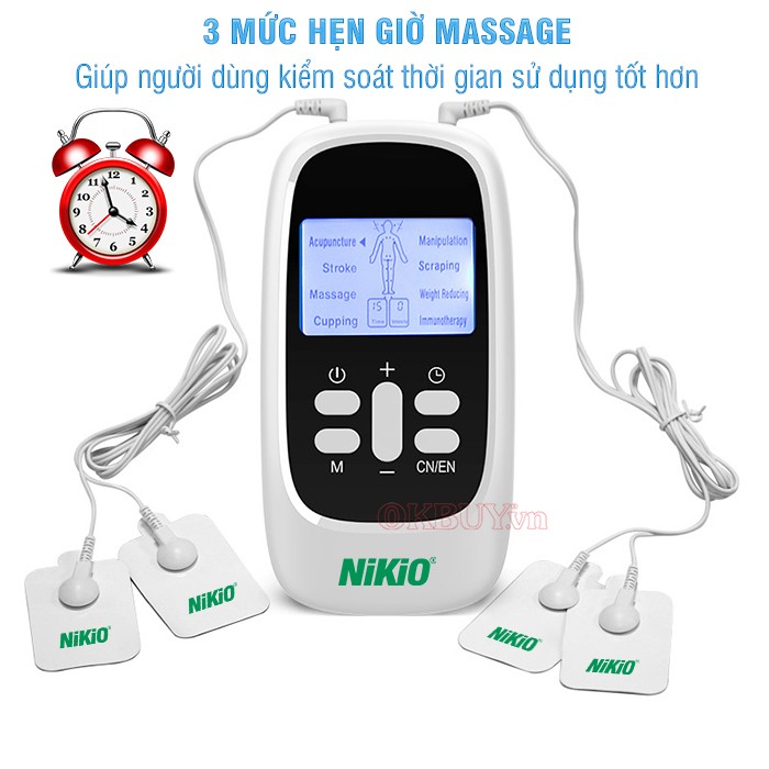 Máy massage xung điện hẹn giờ massage Nikio NK-100