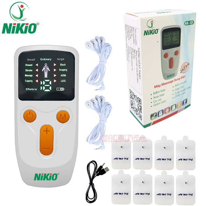 máy massage xung điện 8 miếng dán Nikio NK-101