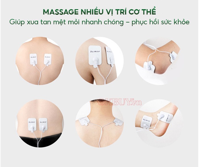 Máy massage xung điện massage nhiều vị trí trên cơ thể Nikio NK-101
