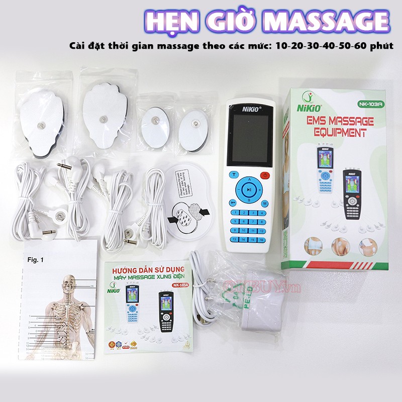 Máy massage xung điện hẹn giờ massage Nikio NK-103A