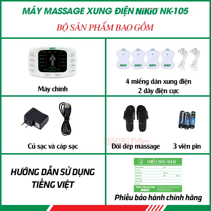 Máy massage xung điện Nikio NK-105