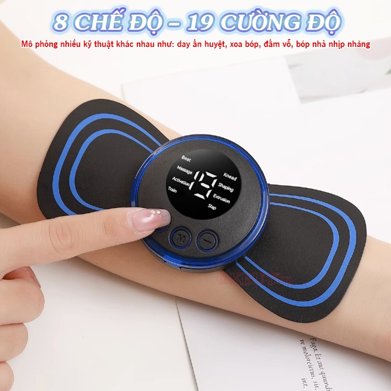 Máy massage xung điện cánh bướm Nikio 8 chế độ 19 cường độ
