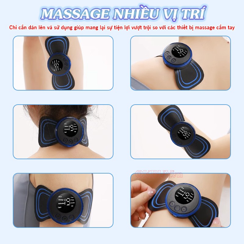 Máy massage xung điện cánh bướm Nikio massage nhiều vị trí