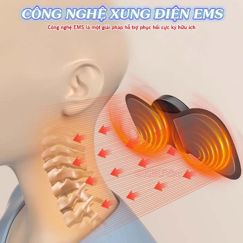 Máy massage xung điện cánh bướm Nikio công nghệ xung điện EMS