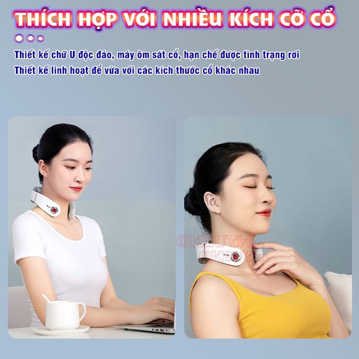 Với thiết kế chữ U độc đáo, máy ôm sát cổ, hạn chế được tình trạng rơi khi di chuyển