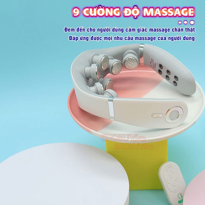 Có 9 cường độ xung điện mạnh nhẹ khác nhau, máy đem đến cho người dùng cảm giác massage chân thật