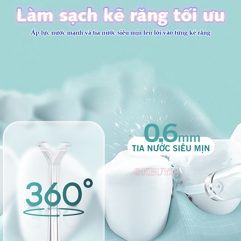 Máy tăm nước mini tia nước mịn 0.6mm Nikio NK-M209