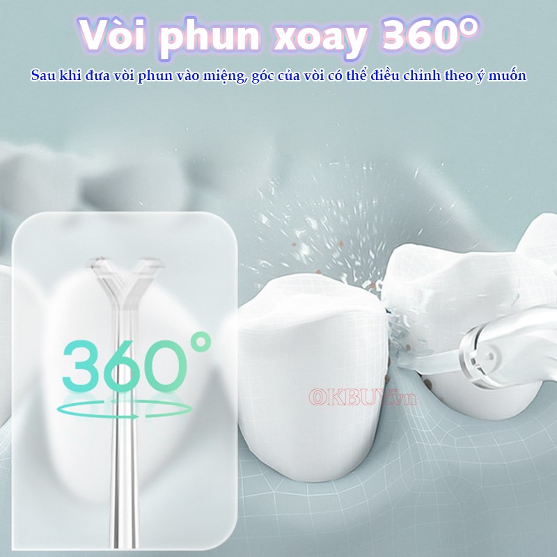 Máy tăm nước mini vòi phun xoay 360 độ Nikio NK-M209