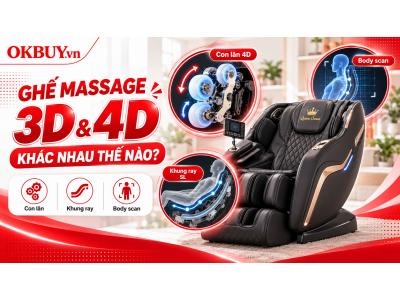 Ghế massage 3D và 4D khác nhau thế nào?
