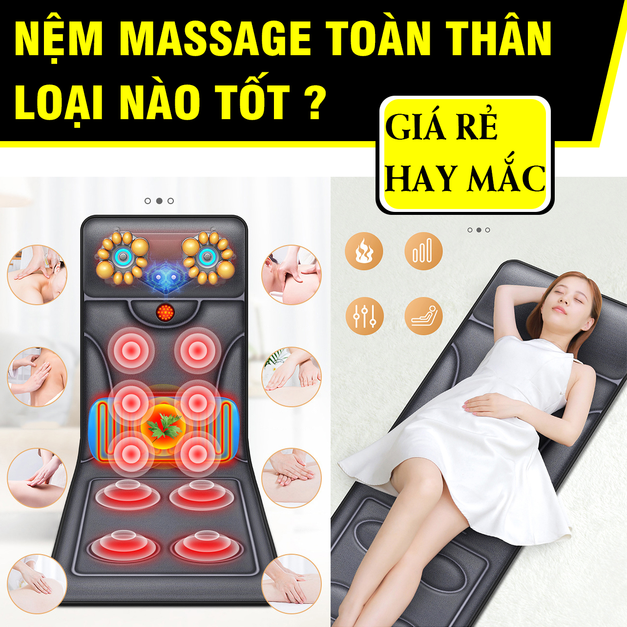 Nệm massage toàn thân loại nào tốt? Đáng sở hữu trong năm 2025