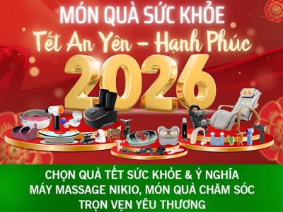 Chọn quà Tết sức khỏe & ý nghĩa – Máy massage Nikio, món quà chăm sóc trọn vẹn yêu thương