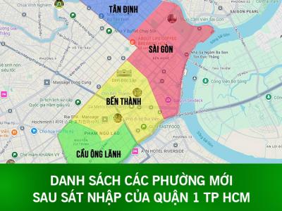 Danh sách các phường mới sau sáp nhập của Quận 1, TP. HCM