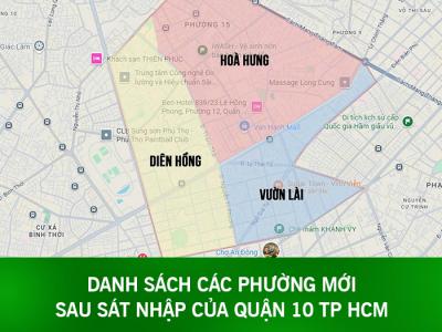Danh sách các phường mới sau sáp nhập của Quận 10, TP. HCM
