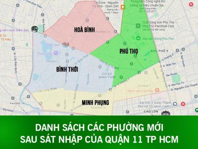 Danh sách các phường mới sau sáp nhập của Quận 11, TP. HCM