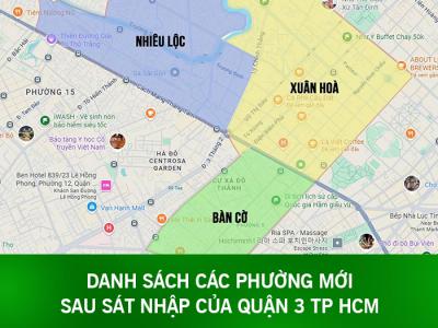 Danh sách các phường mới sau sáp nhập của Quận 3, TP. HCM