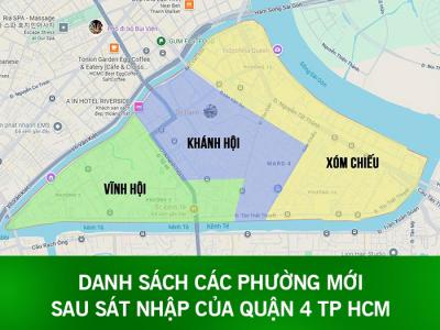 Danh sách các phường mới sau sáp nhập của Quận 4, TP. HCM