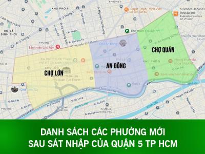Danh sách các phường mới sau sáp nhập của Quận 5, TP. HCM