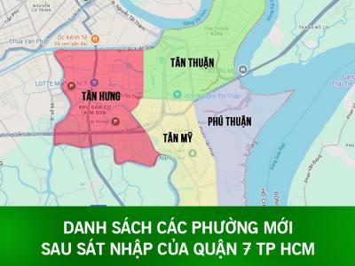 Danh sách các phường mới sau sáp nhập của Quận 7, TP. HCM