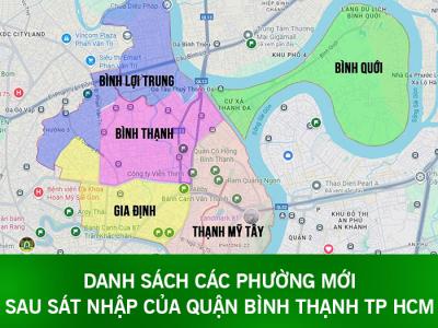 Danh sách các phường mới sau sáp nhập của Quận Bình Thạnh, TP. HCM